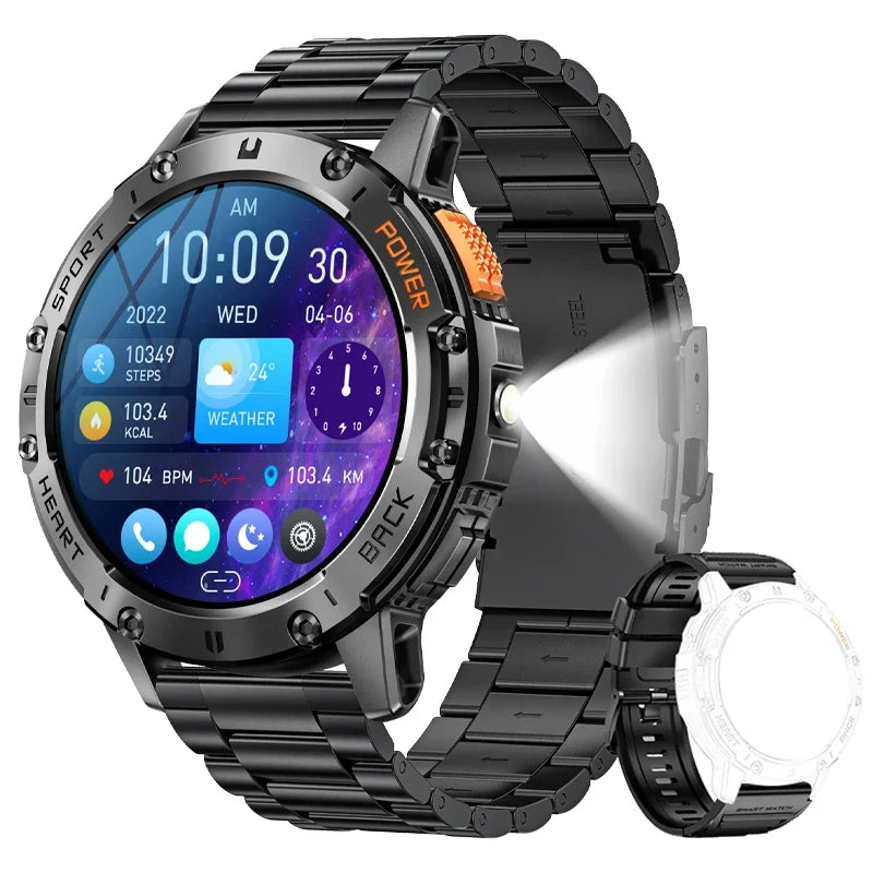 Smart Lifestyle Watch showcasing Bluetooth calling and fitness tracking features for an active lifestyle.
