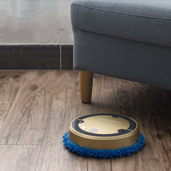 Smart Robot Vacuum cleaning under a couch, designed for hands-free floor maintenance.