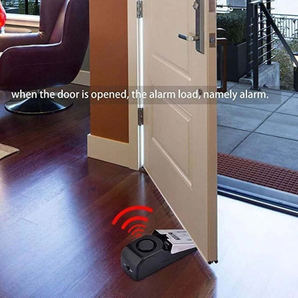 Smart Door Stopper Alert designed to detect when a door opens, activating a security alarm for enhanced safety.