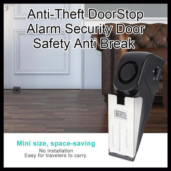 Smart Door Stopper Alert for enhanced security, anti-theft doorstop alarm that is mini size and easy to carry.