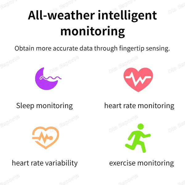 Heart Wellness Smart Ring all-weather intelligent monitoring features: sleep, heart rate, variability, exercise.