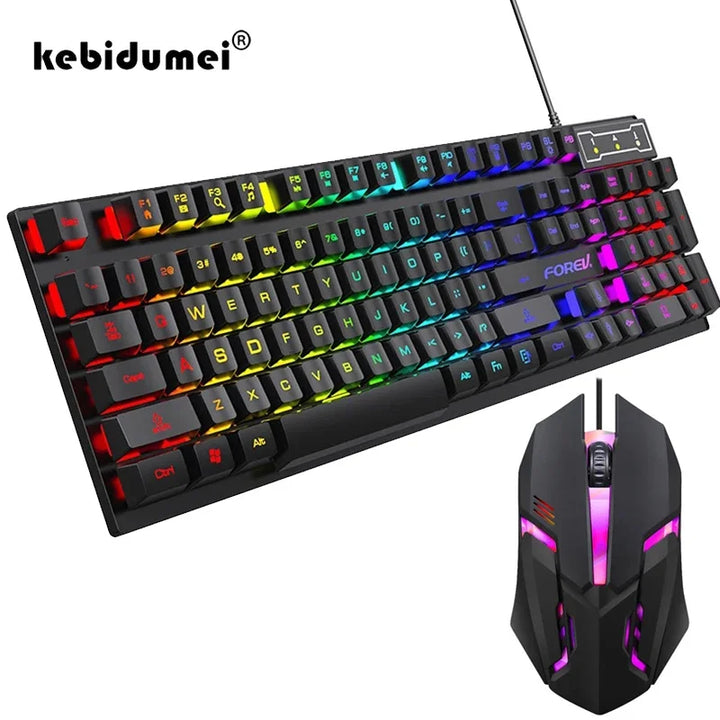Ultimate Gaming Keyboard Set with precision mechanical keys and immersive RGB lighting for enhanced gameplay.