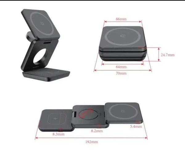 Magnetic Foldable Charger Trio