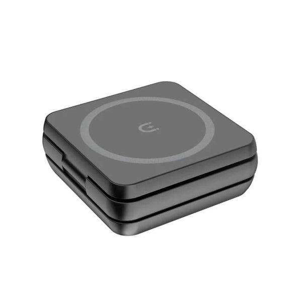Magnetic Foldable Charger Trio - compact design for charging multiple devices in one spot.